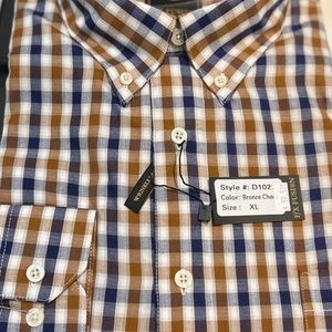 F/X Fusion Bronze Check Dress/ Casual Shirt